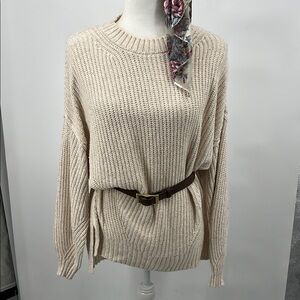 AE Cozy Cream Sweater Oversized Small